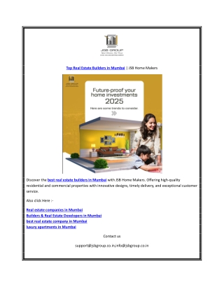 Top Real Estate Builders in Mumbai