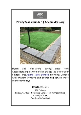 Paving Slabs Dundee  Abcbuilders.org