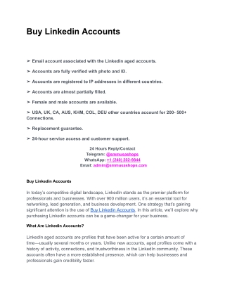 Buy Linkedin Accounts