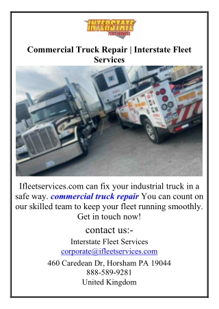 Commercial Truck Repair  Interstate Fleet Services