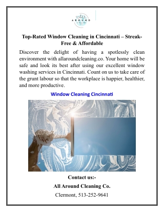 Top-Rated Window Cleaning in Cincinnati – Streak-Free & Affordable