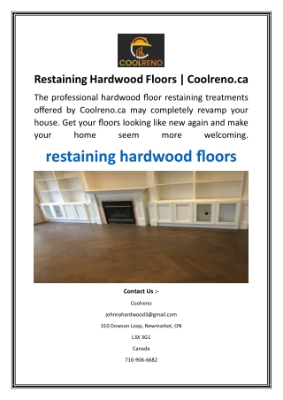 Restaining Hardwood Floors  Coolreno.ca
