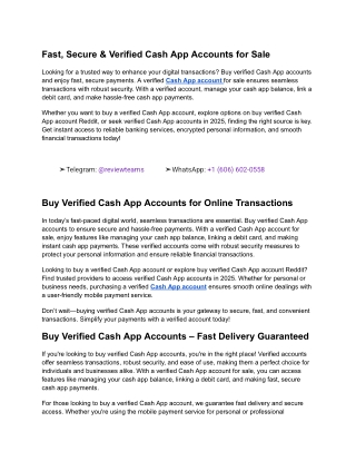 Fast, Secure & Verified Cash App Accounts for Sale