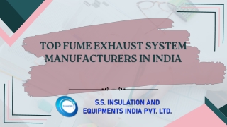 Top Fume Exhaust System Manufacturers In India