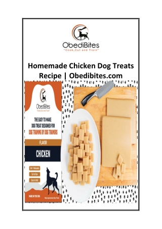 Homemade Chicken Dog Treats Recipe  Obedibites.com