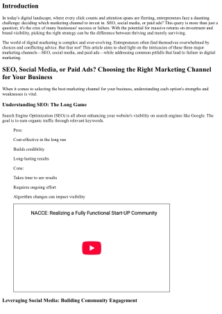 **SEO, Social Media, or Paid Ads? Finding Your Business's Best Marketing Channel