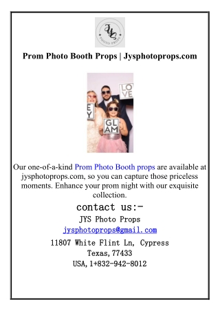 Prom Photo Booth Props  Jysphotoprops.com