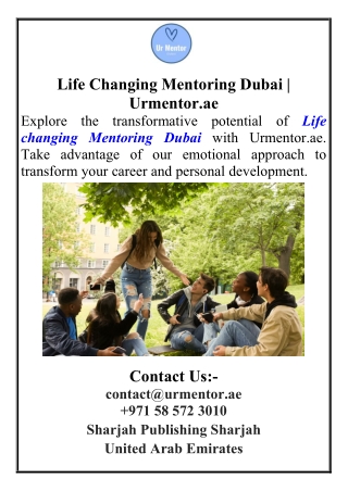 Life Changing Mentoring Dubai  Urmentor.ae