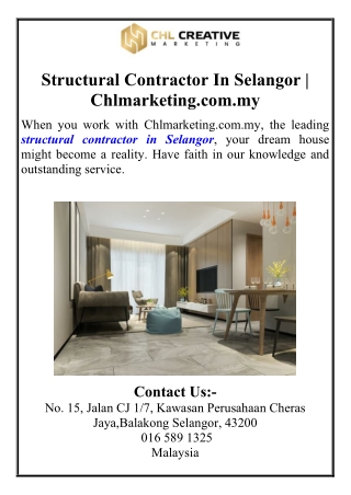 Structural Contractor In Selangor | Chlmarketing.com.my