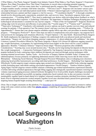 What Makes a Top Plastic Surgeon? Insights from Industry Experts