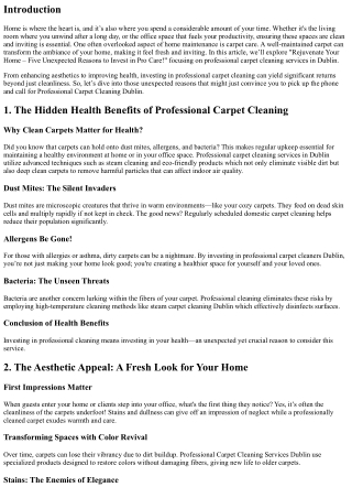 Rejuvenate your Home – Five Unexpected Reasons to Invest in Pro Care!