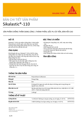 Sikalastic 110 improved PU-based waterproofing compound
