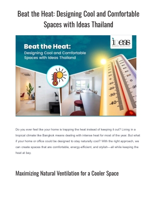 Beat the Heat_ Designing Cool and Comfortable Spaces with Ideas Thailand