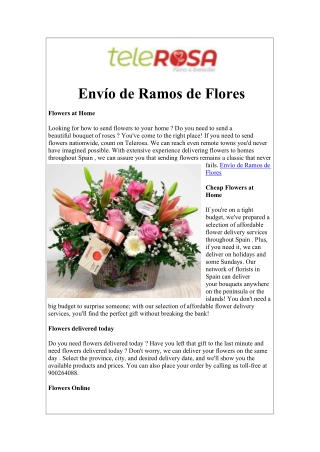 Ramos de Rosas España