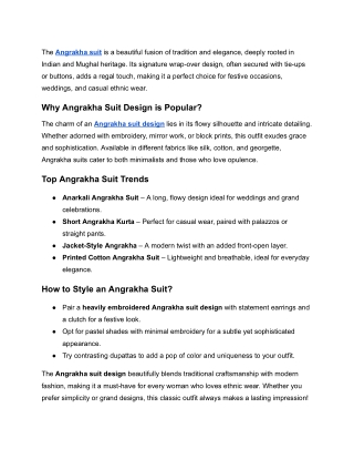 Angrakha Suit_ Timeless Elegance & Traditional Charm