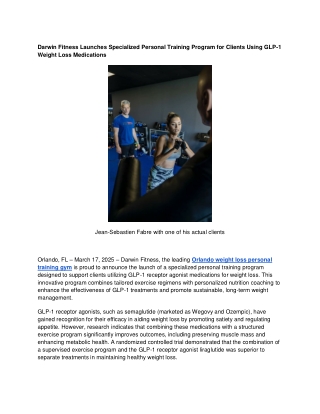 Orlando personal trainer nutrition coach.