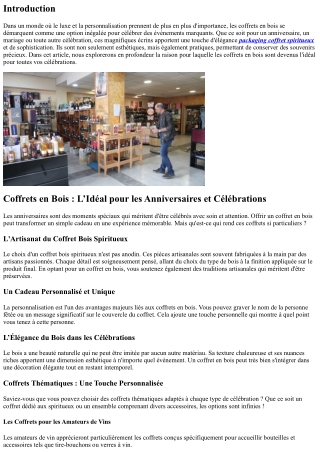 Coffrets en Bois : L’Idéal pour les Anniversaires et Célébrations