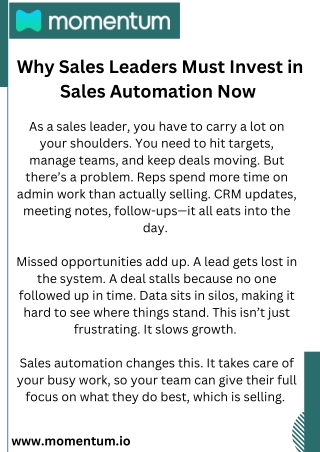 Boost Efficiency with Sales Automation
