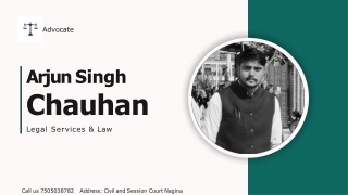 Advocate Arjun Singh – Trusted Legal Expert in Nagina  Call 7505038782