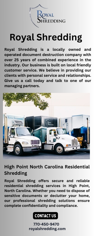 High Point North Carolina Residential Shredding