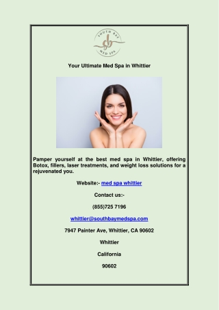 Your Ultimate Med Spa in Whittier