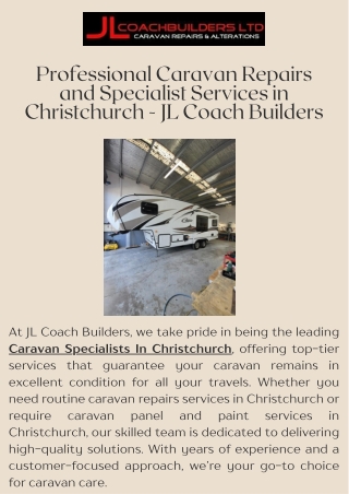 Caravan Panel and Paint Services in Christchurch  Expert Repairs & Restorations