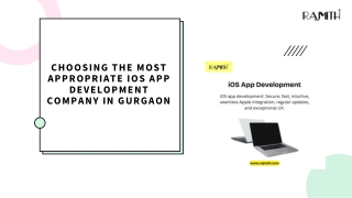 CHOOSING THE MOST APPROPRIATE IOS APP DEVELOPMENT COMPANY IN GURGAON