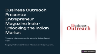 Entrepreneur Magazine India - Unlocking the Indian Market
