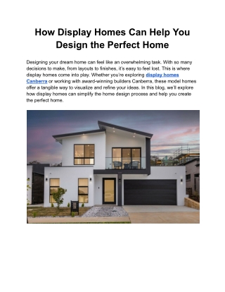 Expert Home Builders in Canberra – Quality You Can Trust.