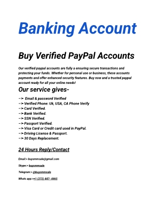 Best Place to Buy Verified Paypal Accounts In USAA