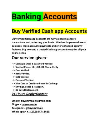 High-Quality Buy, Verified Cash app Accounts Today