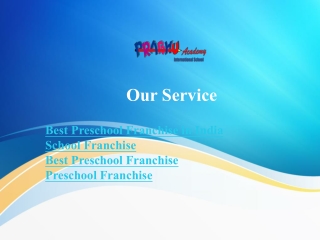 Best Preschool Franchise in India