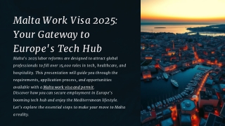 Malta Work Visa 2025_ Secure Employment in Europe’s Booming Tech Hub