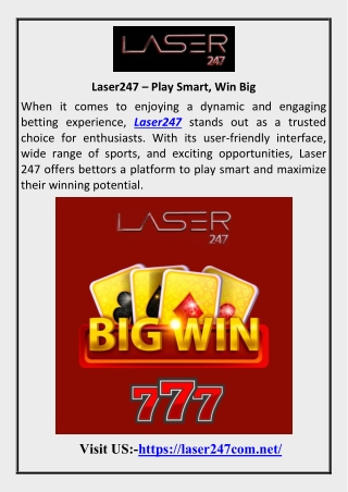 Laser247 – Play Smart, Win Big