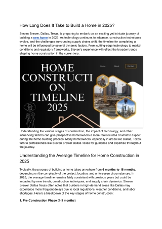 How Long Does It Take to Build a Home in 2025
