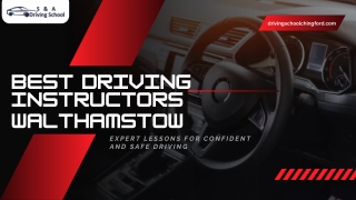 Best Driving Instructors in Walthamstow – S & A Driving School