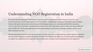 Understanding NGO Registration in India