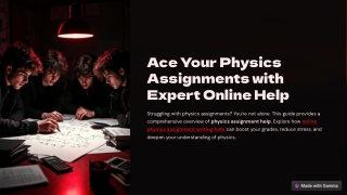 Ace Your Physics Assignments with Expert Online Help