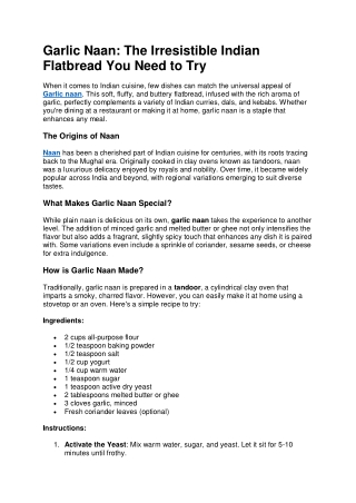 Garlic Naan