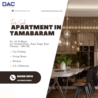 Premium Apartments in Tambaram by DAC Developers – Your Dream Home Awaits!