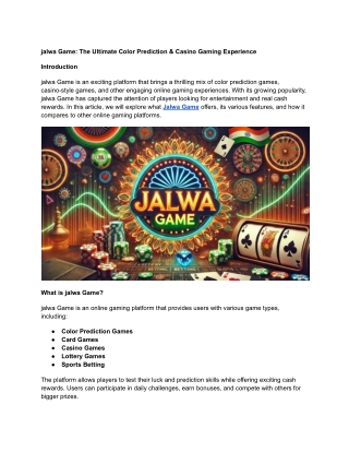 Jalwa Game