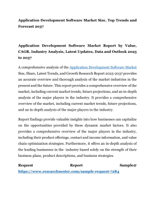 Application Development Software Market
