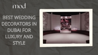 Best Wedding Decorators in Dubai for Luxury and Style