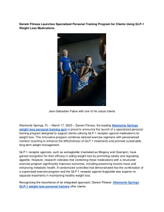 Altamonte Springs personal trainer nutrition coach.