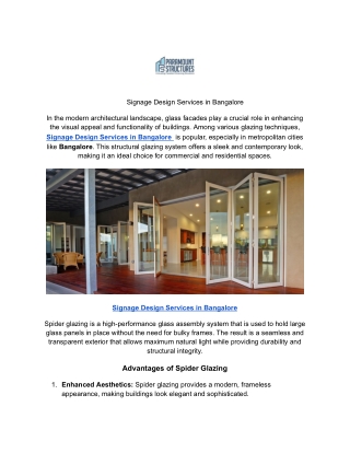 Signage Design Services in Bangalore