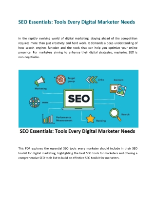 SEO Essentials: Tools Every Digital Marketer Needs