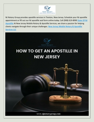Apostille New Jersey