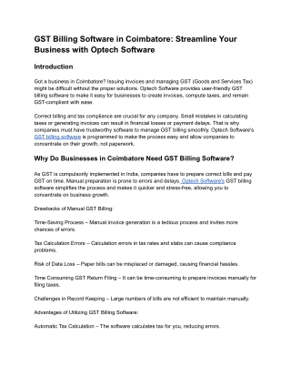 Gst Billing Software in Coimbatore