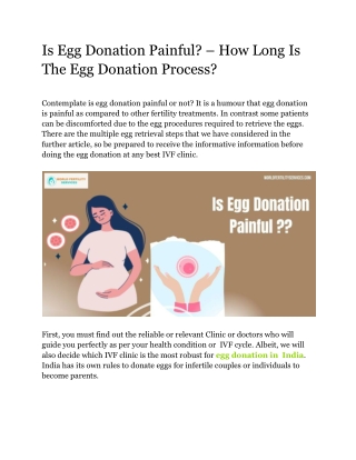 Is Egg Donation Painful? – How Long Is The Egg Donation Process?