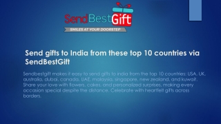 Send gifts to India from these top 10 countries via SendBestGift
